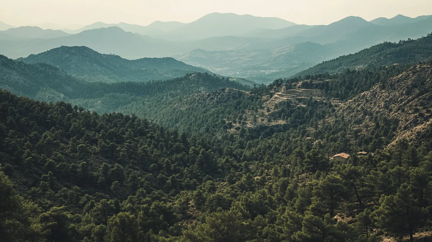 Die Landschaft Zyperns vom Troodos-Gebirge bis zur Küste Landschaft Zyperns vom Troodos-Gebirge bis zur Küste