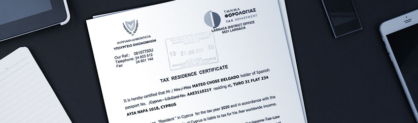 Zypern Steuerzertifikat und Einkommenssteuer